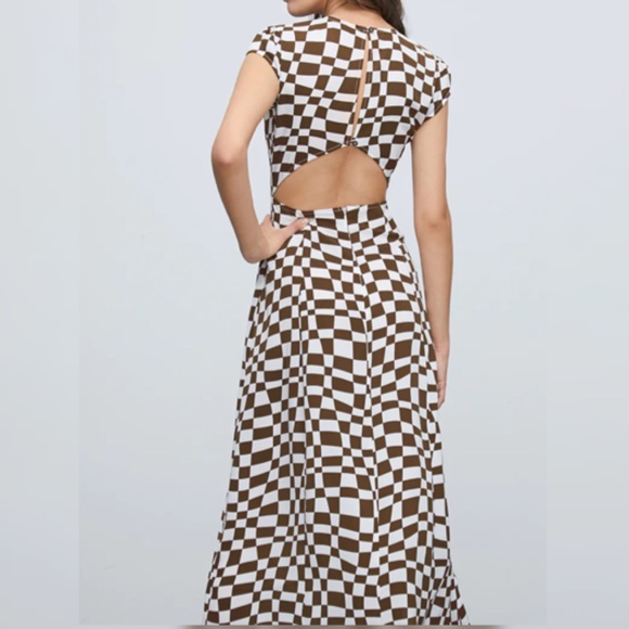 Checkered Midi Dress - Picture 3 of 4